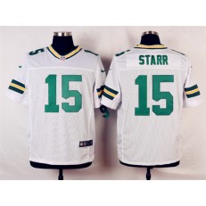 Green Bay Packers #15 Bart Starr Elite White Men Nike NFL Jersey