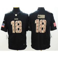 Green Bay Packers #18 Randall Cobb Black Men Stitched Nike NFL Limited Salute to Service Jersey