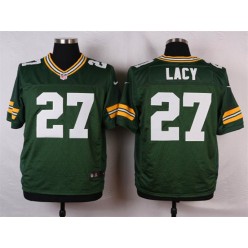 Green Bay Packers #27 Eddie Lacy Elite Green Team Color Men Nike NFL Jersey