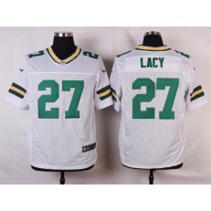 Green Bay Packers #27 Eddie Lacy Elite White Men Nike NFL Jersey