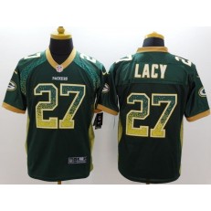 Green Bay Packers #27 Eddie Lacy Green Men Inwought Elite Drift Fashion Nike NFL Jersey