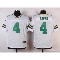 Green Bay Packers #4 Brett Favre Elite White Men Nike NFL Jersey