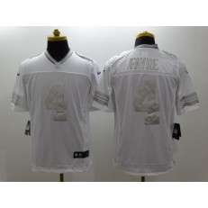 Green Bay Packers #4 Brett Favre White Men Nike NFL Limited Platinum Jersey