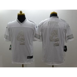 Green Bay Packers #4 Brett Favre White Men Nike NFL Limited Platinum Jersey