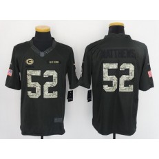 Green Bay Packers #52 Clay Matthews Anthracite 2016 Salute to Service Limited NFL Jersey
