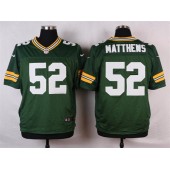 Green Bay Packers #52 Clay Matthews Elite Green Team Color Men Nike NFL Jersey