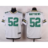 Green Bay Packers #52 Clay Matthews Elite White Men Nike NFL Jersey