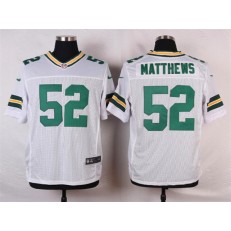 Green Bay Packers #52 Clay Matthews Elite White Men Nike NFL Jersey