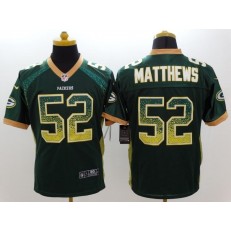 Green Bay Packers #52 Clay Matthews Green Men Inwought Elite Drift Fashion Nike NFL Jersey
