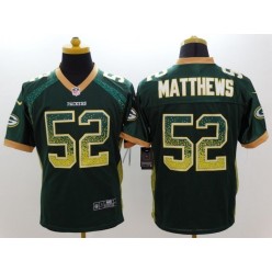 Green Bay Packers #52 Clay Matthews Green Men Inwought Elite Drift Fashion Nike NFL Jersey