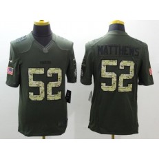 Green Bay Packers #52 Clay Matthews Green Salute To Service Limited Nike NFL Jersey