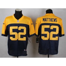 Green Bay Packers #52 Clay Matthews Navy Blue Alternate Men Stitched Nike NFL New Elite Jersey