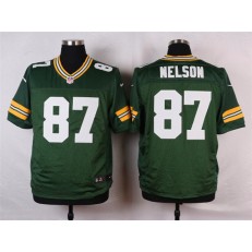 Green Bay Packers #87 Jordy Nelson Elite Green Team Color Men Nike NFL Jersey