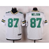 Green Bay Packers #87 Jordy Nelson Elite White Men Nike NFL Jersey