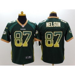 Green Bay Packers #87 Jordy Nelson Green Men Inwought Elite Drift Fashion Nike NFL Jersey