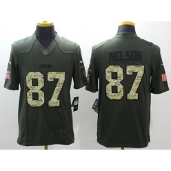 Green Bay Packers #87 Jordy Nelson Green Salute To Service Limited Nike NFL Jersey
