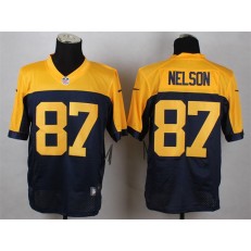 Green Bay Packers #87 Jordy Nelson Navy Blue Alternate Men Stitched Nike NFL New Elite Jersey