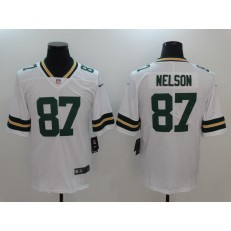 Green Bay Packers #87 Jordy Nelson White Vapor Untouchable Limited Men Nike NFL Jersey