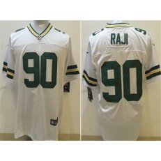 Green Bay Packers #90 B. J. Raji Elite White Men Nike NFL Jersey