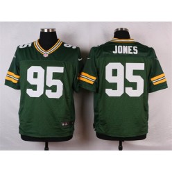 Green Bay Packers #95 Datone Jones Elite Green Team Color Men Nike NFL Jersey