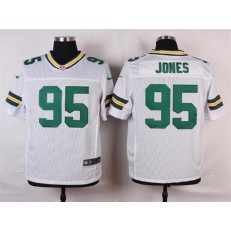 Green Bay Packers #95 Datone Jones Elite White Men Nike NFL Jersey