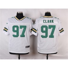 Green Bay Packers #97 Kenny Clark Elite White Men Nike NFL Jersey