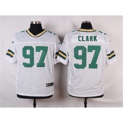 Green Bay Packers #97 Kenny Clark Elite White Men Nike NFL Jersey