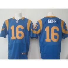 Los Angeles Rams #16 Jared Goff  Blue Throwback Elite Men Nike NFL Jersey
