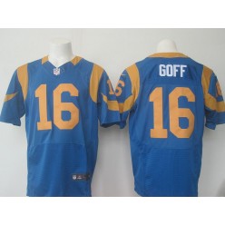 Los Angeles Rams #16 Jared Goff  Blue Throwback Elite Men Nike NFL Jersey