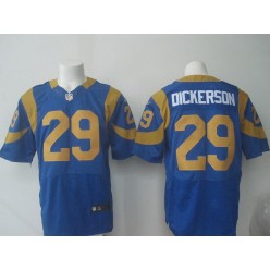 Los Angeles Rams #29 Eric Dickerson Blue Throwback Elite Men Nike NFL Jersey