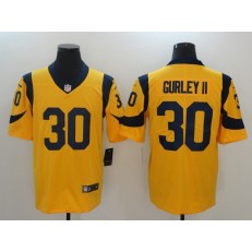 Los Angeles Rams #30 Todd Gurley II Gold Vapor Untouchable Limited Men Nike NFL Jersey