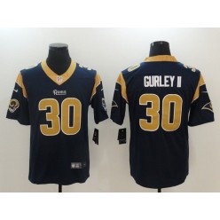 Los Angeles Rams #30 Todd Gurley II Navy Vapor Untouchable Limited Men Nike NFL Jersey