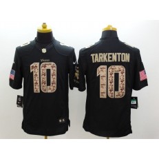 Minnesota Vikings #10 Fran Tarkenton Black Men Stitched Nike NFL Limited Salute to Service Jersey
