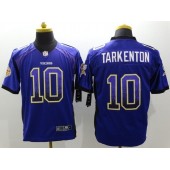 Minnesota Vikings #10 Fran Tarkenton Purple Drift Fashion Men Football Nike NFL Jersey