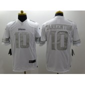 Minnesota Vikings #10 Fran Tarkenton White Men Stitched Nike NFL Limited Platinum Jersey