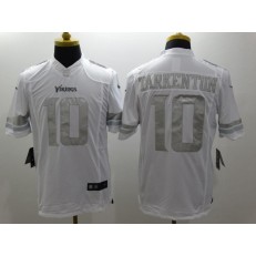 Minnesota Vikings #10 Fran Tarkenton White Men Stitched Nike NFL Limited Platinum Jersey