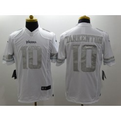 Minnesota Vikings #10 Fran Tarkenton White Men Stitched Nike NFL Limited Platinum Jersey