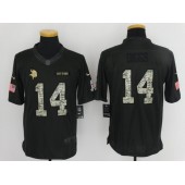 Minnesota Vikings #14 Stefon Diggs Anthracite Salute to Service Limited Men Nike NFL Jersey