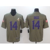 Minnesota Vikings #14 Stefon Diggs Olive 2017 Salute To Service Limited Men Nike NFL Jersey