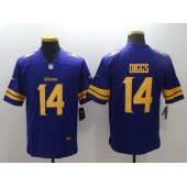 Minnesota Vikings #14 Stefon Diggs Purple Gold Vapor Untouchable Limited Men Nike NFL Jersey
