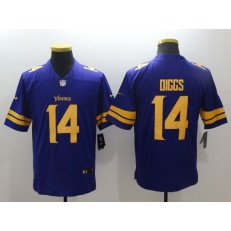 Minnesota Vikings #14 Stefon Diggs Purple Gold Vapor Untouchable Limited Men Nike NFL Jersey