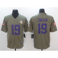 Minnesota Vikings #19 Adam Thielen Olive 2017 Salute To Service Limited Men Nike NFL Jersey