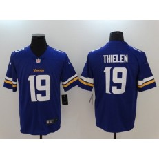 Minnesota Vikings #19 Adam Thielen Purple Vapor Untouchable Limited Men Nike NFL Jersey