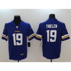 Minnesota Vikings #19 Adam Thielen Purple Vapor Untouchable Limited Men Nike NFL Jersey