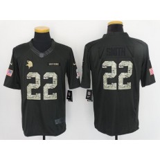 Minnesota Vikings #22 Harrison Smith Anthracite Salute to Service Limited Men Nike NFL Jersey