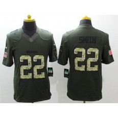 Minnesota Vikings #22 Harrison Smith Green Salute To Service Limited Men Nike NFL Jersey