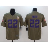 Minnesota Vikings #22 Harrison Smith Olive 2017 Salute To Service Limited Men Nike NFL Jersey