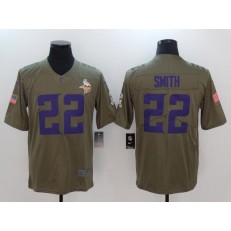 Minnesota Vikings #22 Harrison Smith Olive 2017 Salute To Service Limited Men Nike NFL Jersey