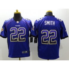 Minnesota Vikings #22 Harrison Smith Purple Drift Fashion Men Football Nike NFL Jersey