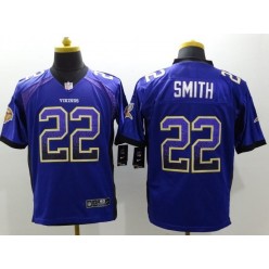 Minnesota Vikings #22 Harrison Smith Purple Drift Fashion Men Football Nike NFL Jersey